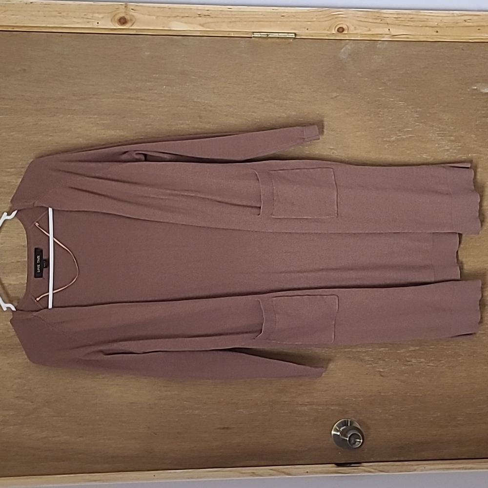 Mauve Long Cardigan